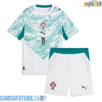 Camisa de time de futebol Portugal Bruno Fernandes #8 Replicas 2º Equipamento Infantil Mundo 2026 Manga Curta (+ Calças curtas)